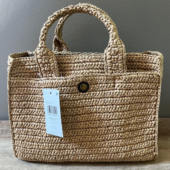 Coach Cargo Straw Tote 26 in Natural - Picture 3 of 11